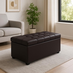 Arcón Arosa – 100x42 cm en Polipiel Chocolate o Blanco - Imagen 1