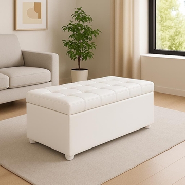 Arcón Arosa – 100x42 cm en Polipiel Chocolate o Blanco - Imagen 2