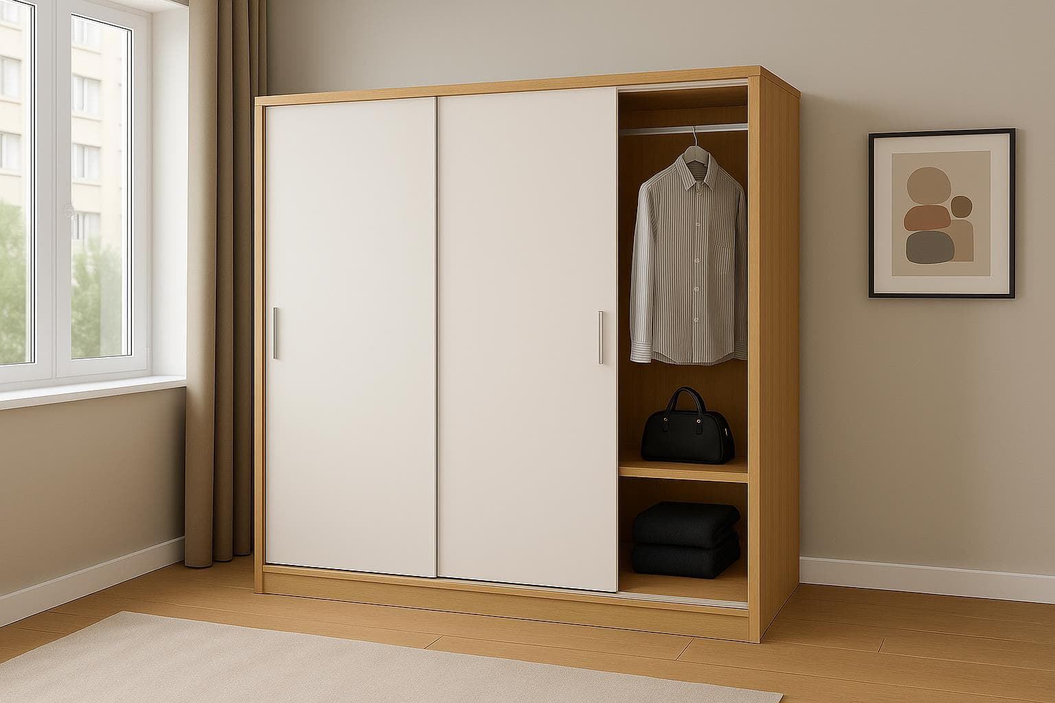 Armario Bergen – 2 Puertas Correderas 218x182 cm - Imagen 3