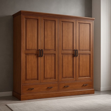 Armario Cedro – 4 Puertas de 200x196 cm (Opción 3 Puertas) - Imagen 1