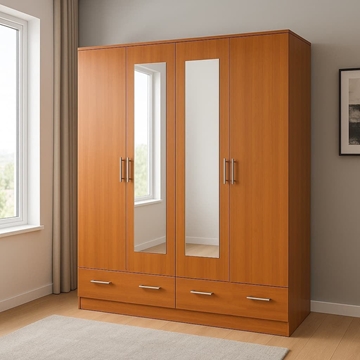 Armario Delta – 4 Puertas con Espejos 200x202 cm - Imagen 2