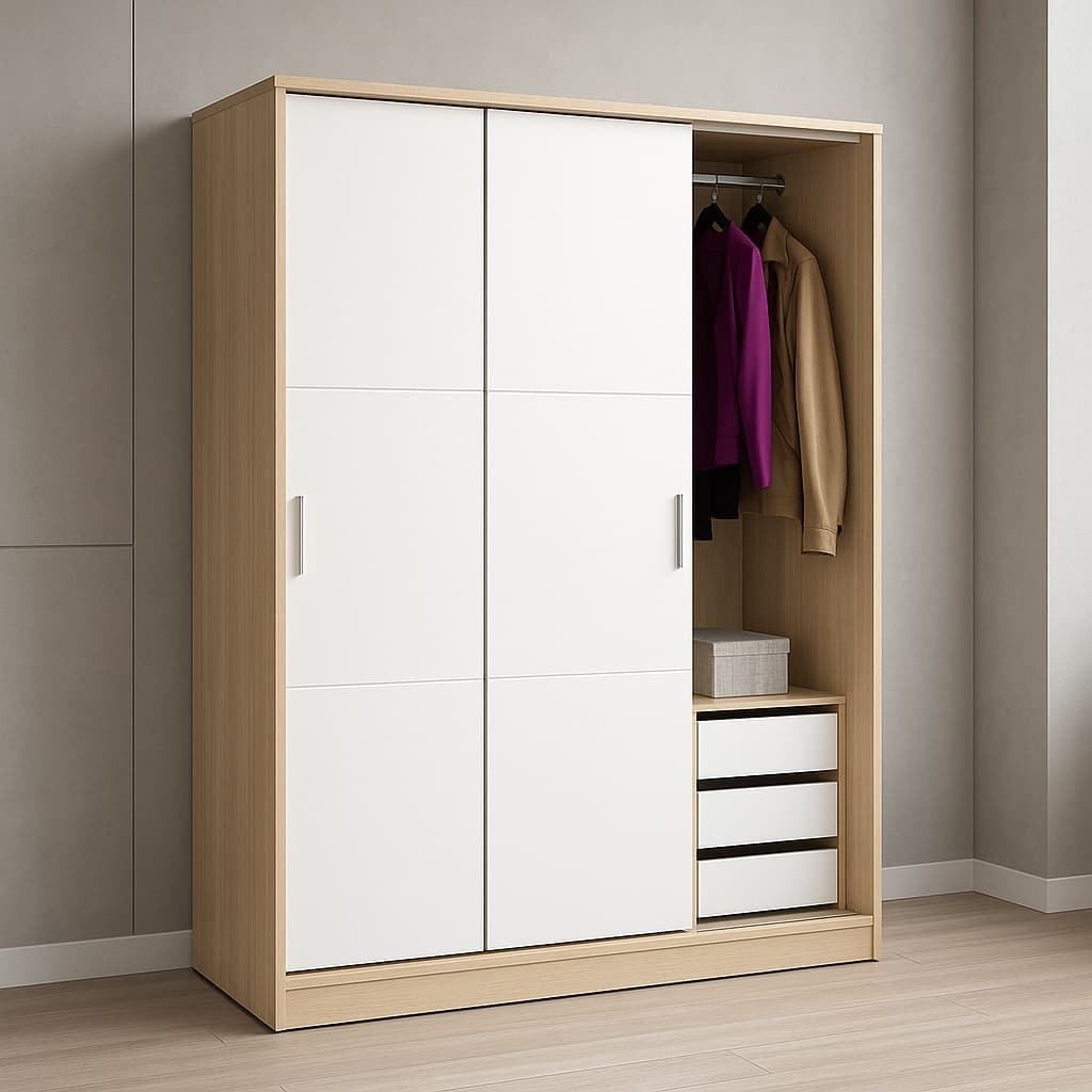 Armario Iris – 2 Puertas Correderas 200x122 cm - Imagen 1