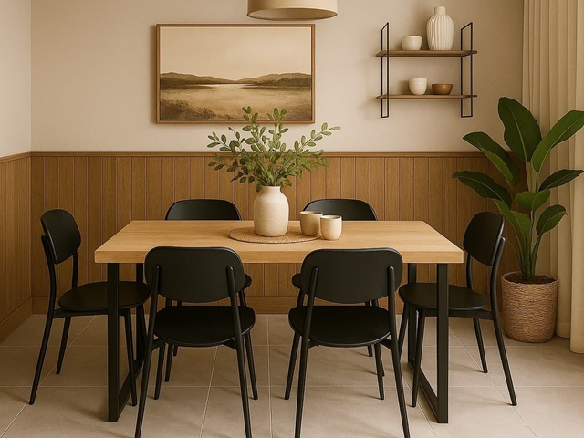 Altura ideal de una mesa de comedor moderna
