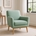 Butaca Aura – 98x70 cm en Mostaza o Verde Agua con Patas de Haya - Imagen 2