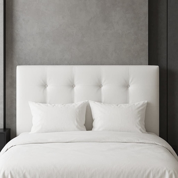 Cabezal Nube – Tapizado en Polipiel 160 cm en Capuchino, Plata o Blanco - Imagen 1