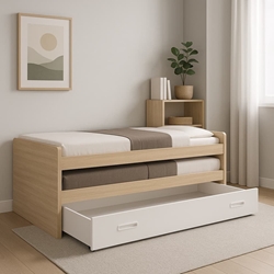 Cama Compacta Olmo – Con Cajones y Contenedor 201x100 cm - Imagen 1