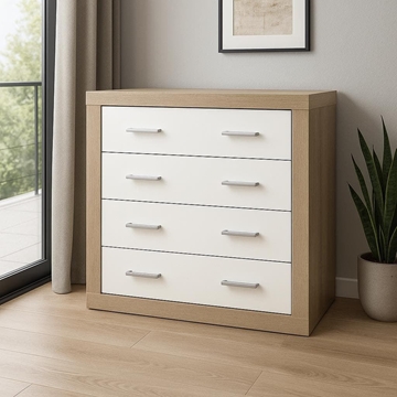 Conjunto Nova – Cómoda Cambrian/Blanco + Espejo a Juego - Imagen 1