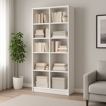 Estantería Clara – 186x82 cm en Acabado Blanco - Imagen 1