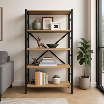 Estantería Urban – 160x66 cm en Safir y Negro - Imagen 1