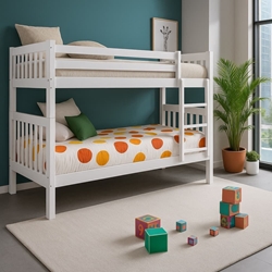 Litera Boreal – De Pino Blanco con Somieres para Camas de 90x190 cm - Imagen 1