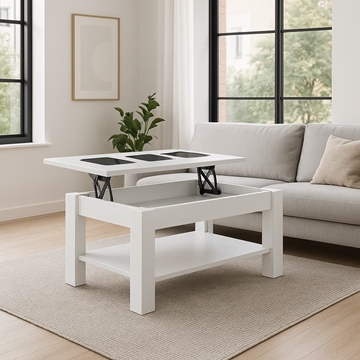 Mesa de Centro Prisma – Elevable 100x55 cm con Detalles en Cristal - Imagen 1