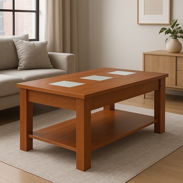 Mesa de Centro Prisma – Elevable 100x55 cm con Detalles en Cristal - Imagen 2