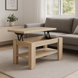 Mesa de Centro Tundra – Elevable 110x55 cm en Blanco o Cambrian - Imagen 1