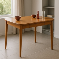 Mesa Extensible Natura – Desde 100x60 cm en Cerezo, Roble, Nogal o Blanco - Imagen 1