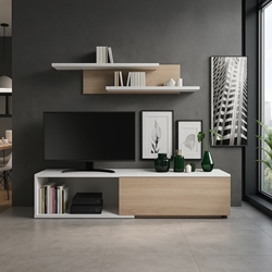 Mueble Apilable Nevada – Blanco/Cambrian 143 a 220 cm - Imagen 1