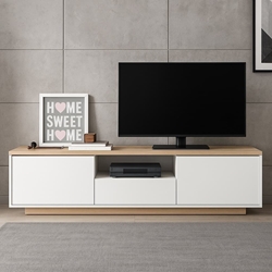 Mueble TV Bergen – 183x35 cm en Cambrian y Blanco - Imagen 1