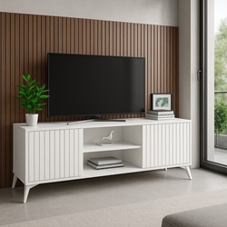 Mueble TV Oslo – 160x40 cm en Blanco - Imagen 1