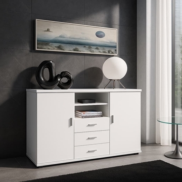 Recibidor TV Oslo Compact – 120x35 cm en Blanco y Cambrian - Imagen 1