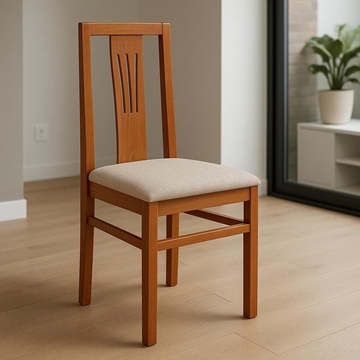 Silla Clásica Lúa – 95x44 cm en Beig con Acabado Cerezo o Cambrian - Imagen 1