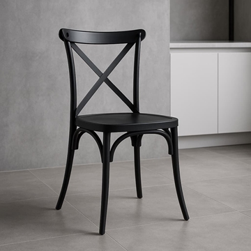 Silla Delta – 88x54 cm en Polipropileno Negro o Blanco - Imagen 1