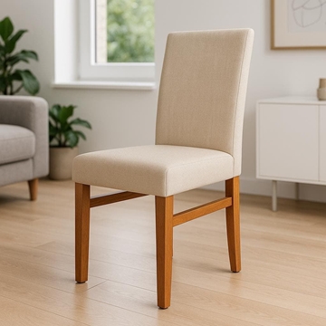 Silla Toscana – 95x43 cm en Beige con Patas Cerezo - Imagen 1