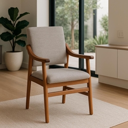 Sillón Gala – 98x55 cm Fijo en Futur Beig y Cerezo - Imagen 1