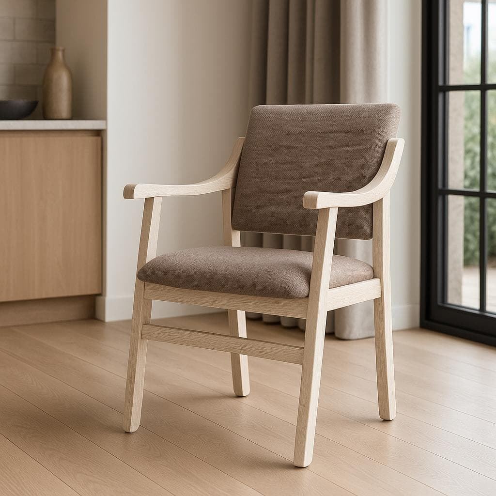 Sillón Gala Mini Blanco – 84x51 cm en Beig con Estructura Blanca - Imagen 1