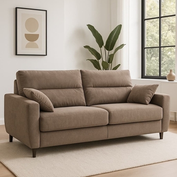 Sofá Cama Charlotte 135 – Apertura Italiana en Tejido Beig - Imagen 2