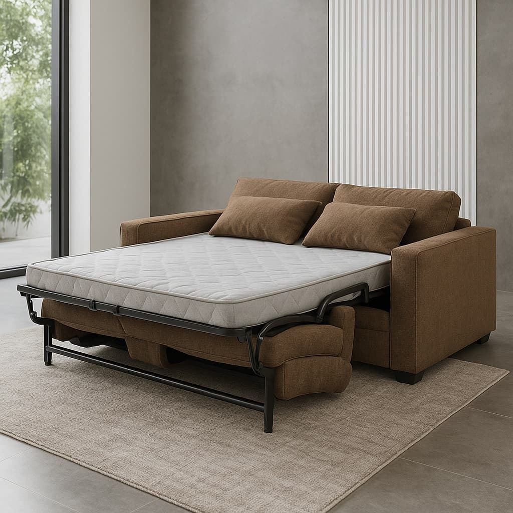 Sofá Cama Charlotte 135 – Apertura Italiana en Tejido Beig - Imagen 3