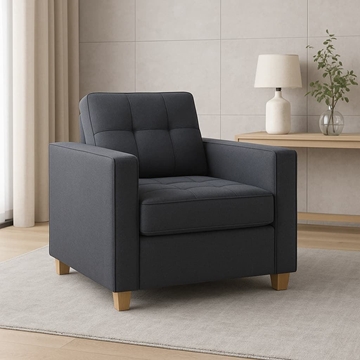 Sofá Cama Mini Oslo – 1 Plaza en Gris Marengo con Cama 75x185 cm - Imagen 2