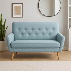 Sofá Nórdico Laponia – 150 cm en Verde Agua o Mostaza - Imagen 1