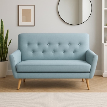 Sofá Nórdico Laponia – 150 cm en Verde Agua o Mostaza - Imagen 1