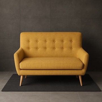 Sofá Nórdico Laponia – 150 cm en Verde Agua o Mostaza - Imagen 2